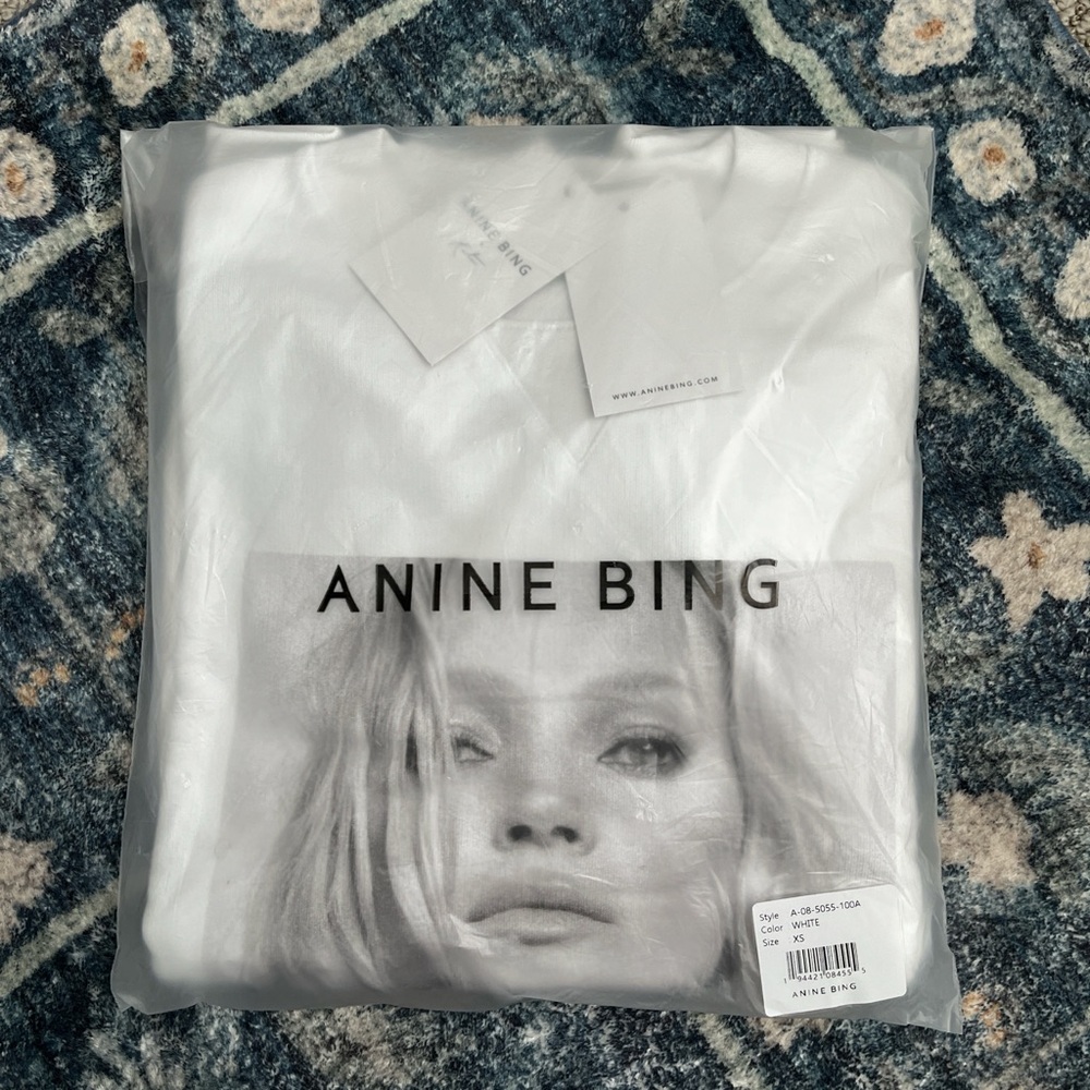Anine Bing White Graphic Tee